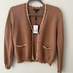 Women's Brown Cardigan Sweater